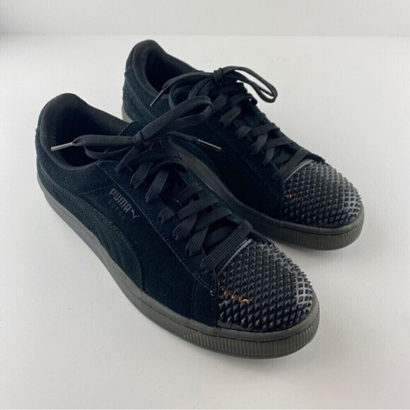 Puma Suede Jelly Skater Studded Cap Toe Classic Sneakers Black Size 10 - Picture 8 of 11
